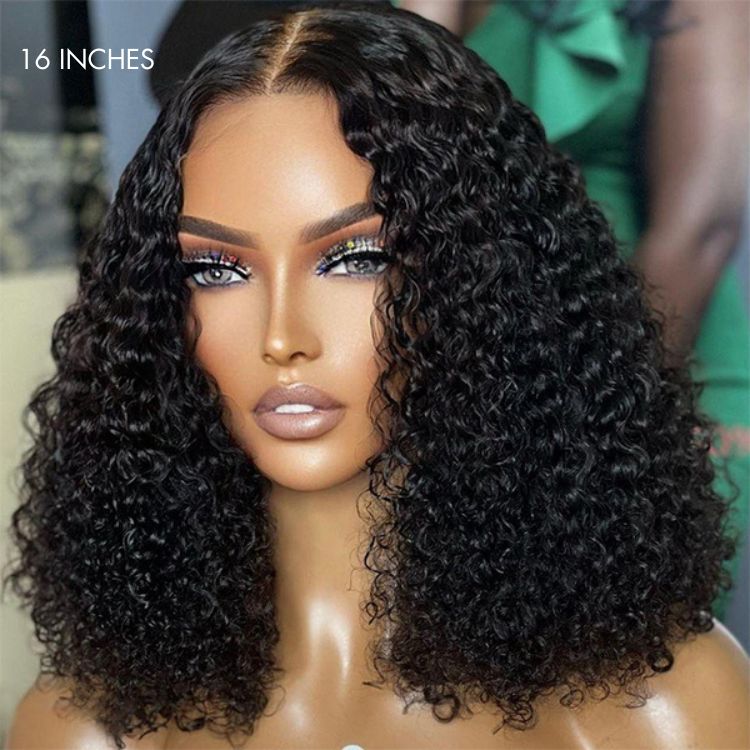 Natural Black Kinky Curly Human Hair Wig | Glueless HD Lace 5x5 Closure | Large & Small Cap Sizes | Lumma