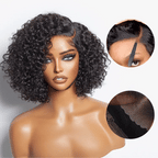 Short Curly Human Hair Wig | Minimalist HD Lace | Glueless Side Part | Lumma