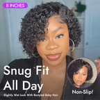 Short Curly Human Hair Wig | Minimalist HD Lace | Glueless Side Part | Lumma