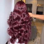 Body Wave Human Hair Lace Wig | Glueless Lace Front Wig Colored | Lumma