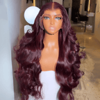 Body Wave Human Hair Lace Wig | Glueless Lace Front Wig Colored | Lumma